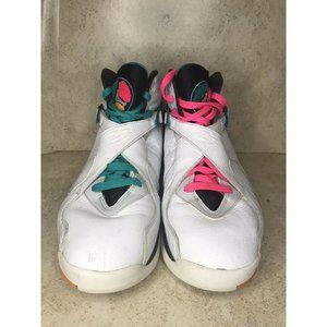 Nike Air Jordan 8 Retro South Beach Shoes White-Tu